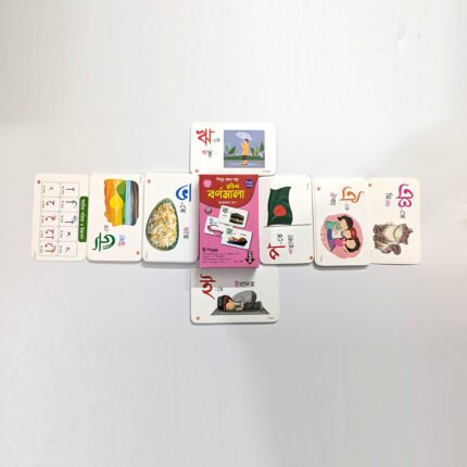 Bangla bornomala flash cards for kids with illustrations