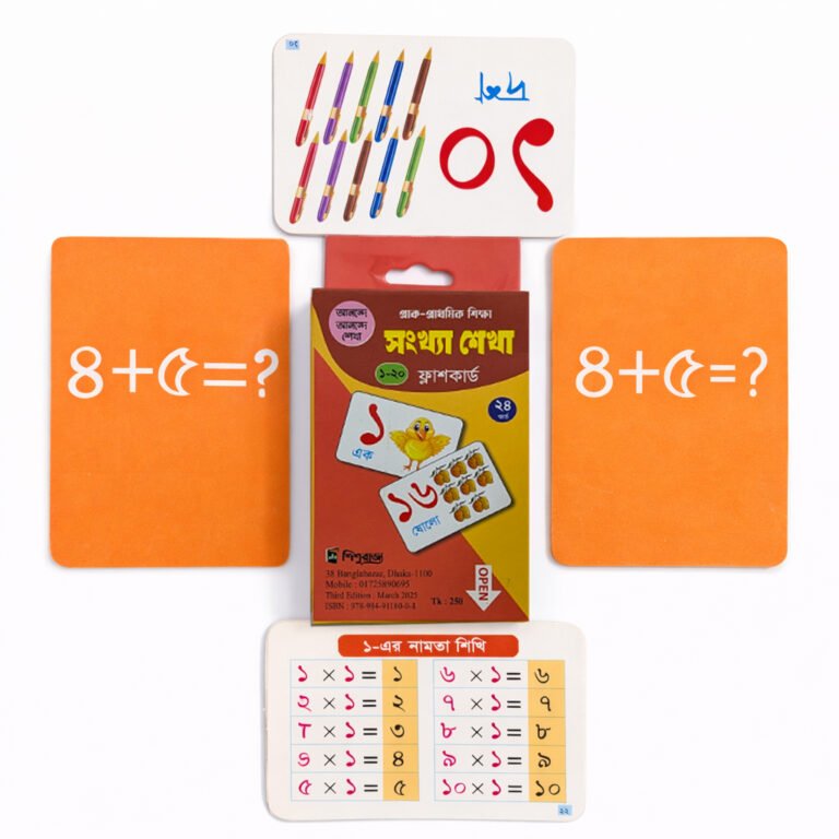 angla number flash cards for kids with counting and math practice